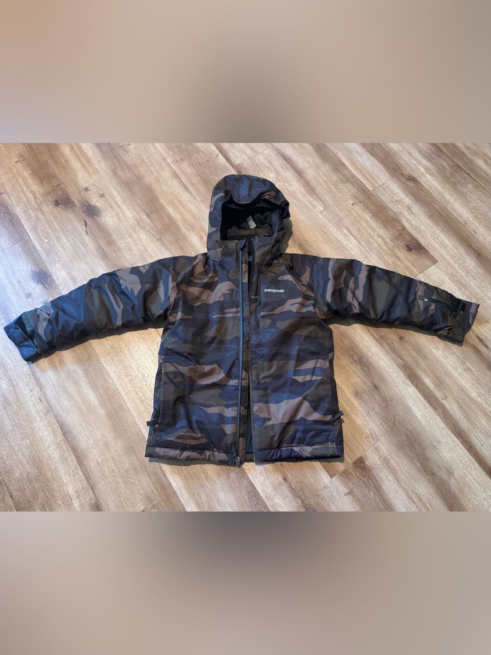 Patagonia Kids Camouflage Snowshot Jacket - Black & Brown